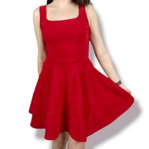 Lulu's Red Fit & Flare Sleeveless Dress, S